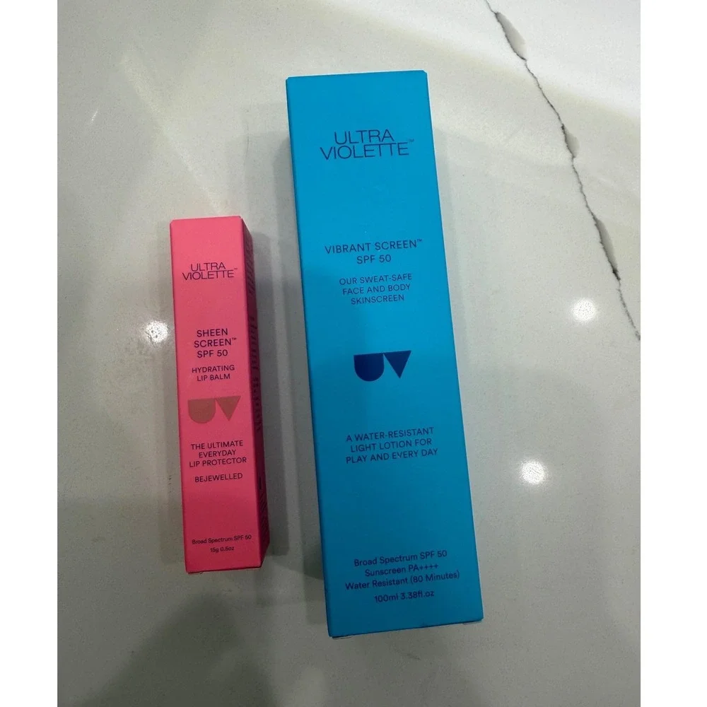Ultra Violette Vibrant Screen SPF 50 and Sheen Screen Lip Balm Bejewelled Bundle